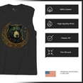 thumbnail image 6 of Celtic Moon Bear Muscle Shirt Mystical Forest Animal Wildlife Nature Spiritual Celestial Lunar Viking Valhala Men's, 6 of 7