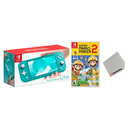 Nintendo Switch Lite Turqouise Bundle with Super Mario Maker 2 Game - Import with US Plug