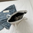 thumbnail image 2 of Bolso Paja Portátil Un Hombro para Desplazamientos Informales Gran Capacidad Con Empalme PU Tejido A Mano para La Playa 8355 (blanco) Blanco, 2 of 9
