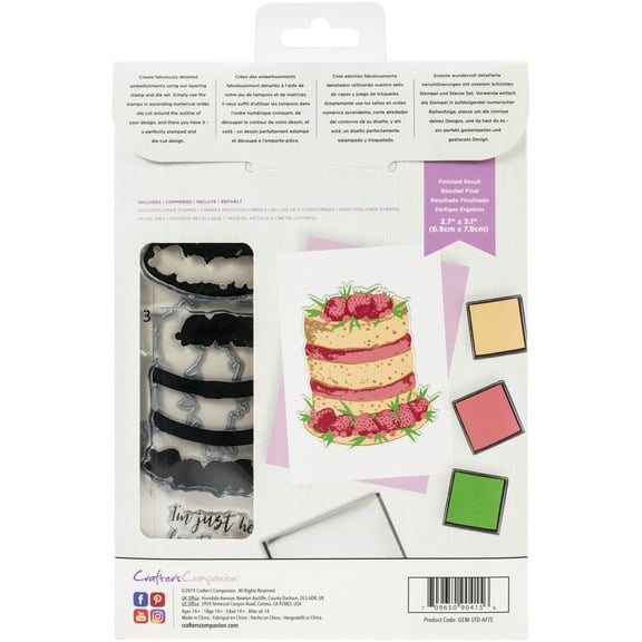 Crafter's Companion Gemini Layering Stamps & Dies-Cake