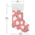 thumbnail image 2 of GZHJMY Strawberry Christmas Stocking, Personalized Large Candy Stocking Hanging Gift, Xmas Stockings Decoration for Family Holiday Party Ornaments Decor Fireplace, 2 of 7