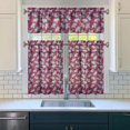 thumbnail image 3 of Kitchen Curtains 36 Inch Short - 3 Panel Set, Boho Elephant Mandala Print, Rod Pocket Window Curtain, 100% Polyester for Farmhouse, Retro Bohemian Kitchen, Easy Wash, 3 of 6