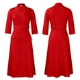 thumbnail image 2 of Women's Blazer Dresses Casual Office Work Belted Sexy Elegant Business Dress, 2 of 8