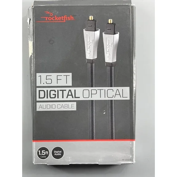 Lightly Rocketfish 12Ft Digital Optical Audio Cable Black Model Rf-G1223