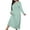 Green, variant on owns for Women Long Sleeves Polka Dot Printing Nightgown Soft Sleepwear Sleepshirt Long Nightgown Army Green L(L)