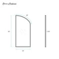 thumbnail image 5 of Demi 34 x 58 Framed Fixed 3/8 in. (10mm) Clear Tempered Glass Tub Door with Black Matte Frame, 5 of 6