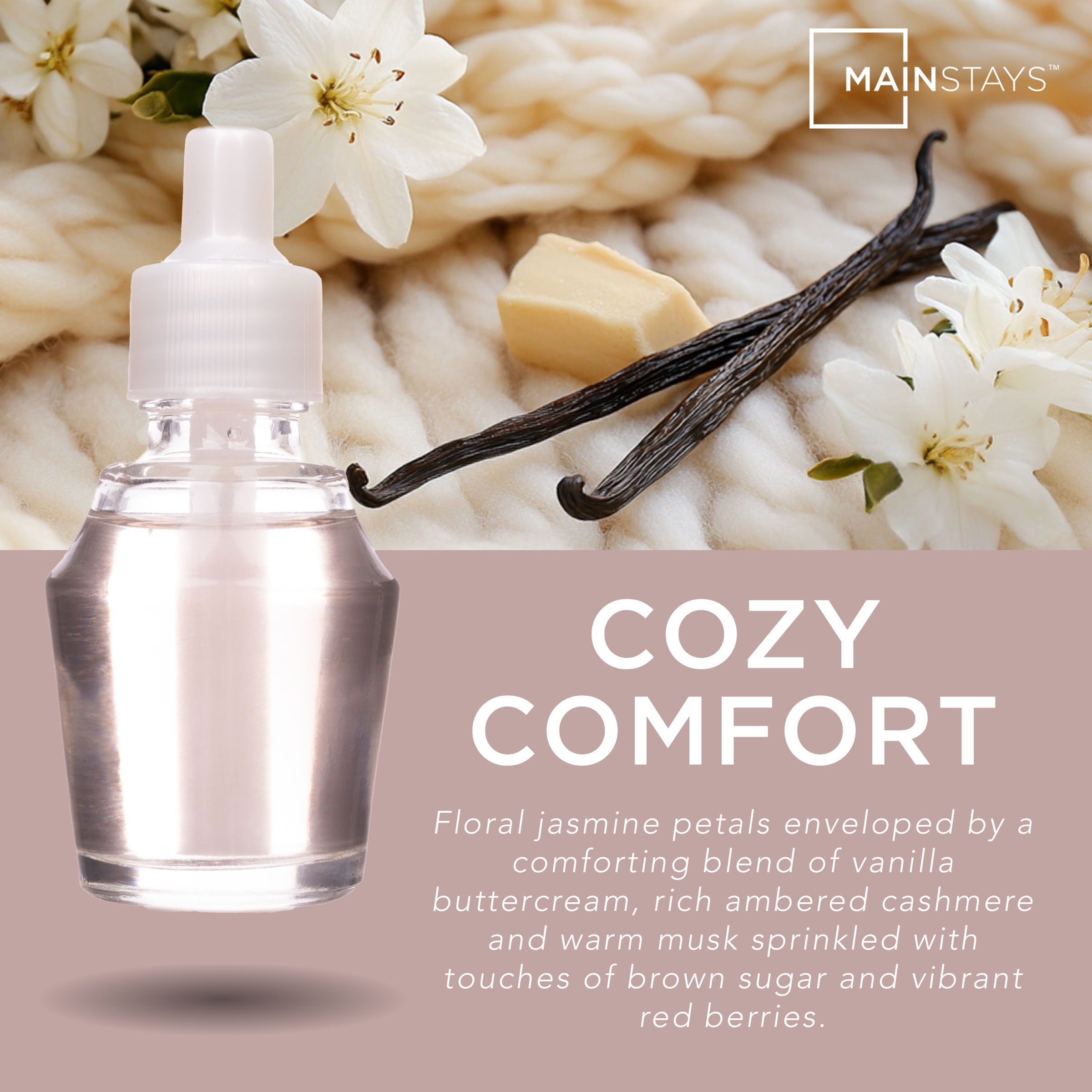 Mainstays Aroma Accent Fragrance Oil Cozy Comfort 3-Pack with