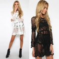 thumbnail image 1 of Maillot de Bain en Dentelle Crochetée pour Femmes, Robe de Plage, 1 of 5