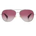 thumbnail image 2 of Kate Spade Avaline Polarized Women's Silver-Tone Aviator Sunglasses - 0YB7 JR, 2 of 4