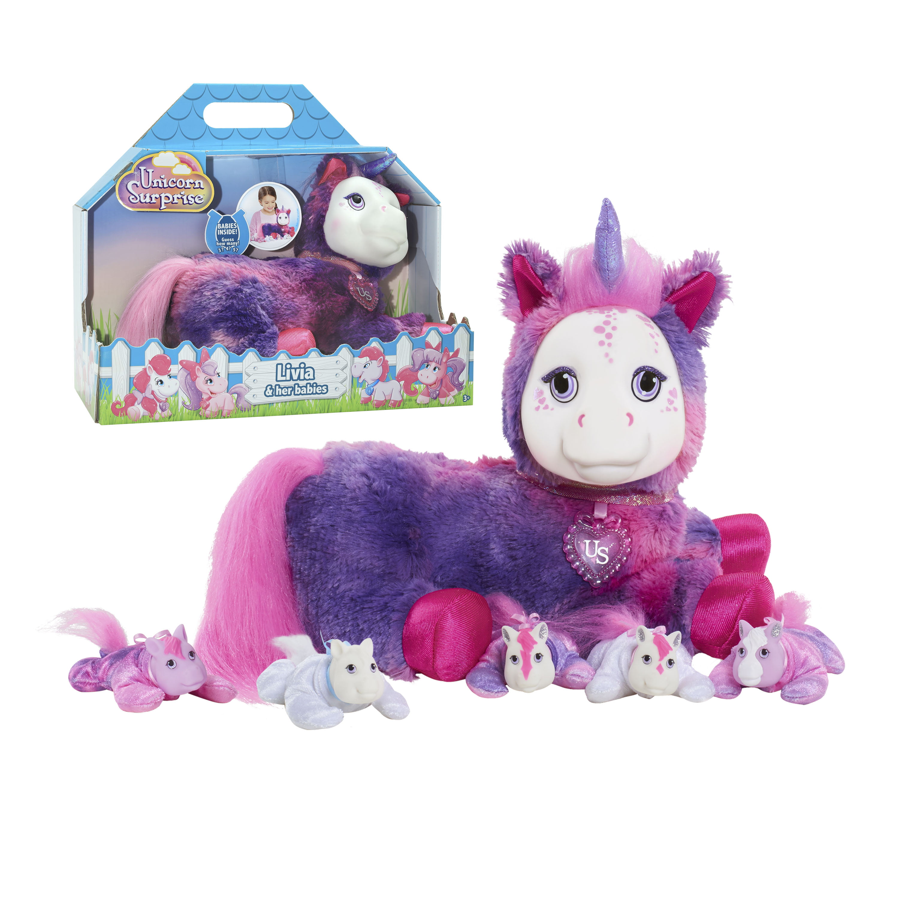 Unicorn Surprise 42495 12" Plush Crystal Multicolor for sale online 