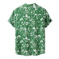 thumbnail image 3 of Camisas Tipo Para Hombre Camisa Casual Fashion de hombres Tops Hawaii Flewer imprimió camisa floja suelta Gire de manga corta Camisa Button de Down (Green, M), 3 of 5
