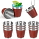 thumbnail image 1 of Pack of 12 Shot Cups Metal for Hanging Shot Glasses Stainless Steel with Chain Shot Glass 30ml for Wedding Party, 1 of 5