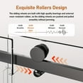 thumbnail image 3 of 50-54" W * 76" H Frameless Single Sliding Shower Doors, Bathroom Sliding Shower Door, 5/16" (8mm) Thick SGCC Tempered Glass Door, Reversible Installation, 3 of 8