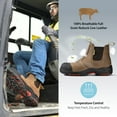 thumbnail image 3 of SAFETOE Heavy Duty Mens Work Boots Composite Toe Cap Chelsea Safety Boots Slip On Waterproof Leather Lightweight Working Shoes ASTM F2413, 3 of 7