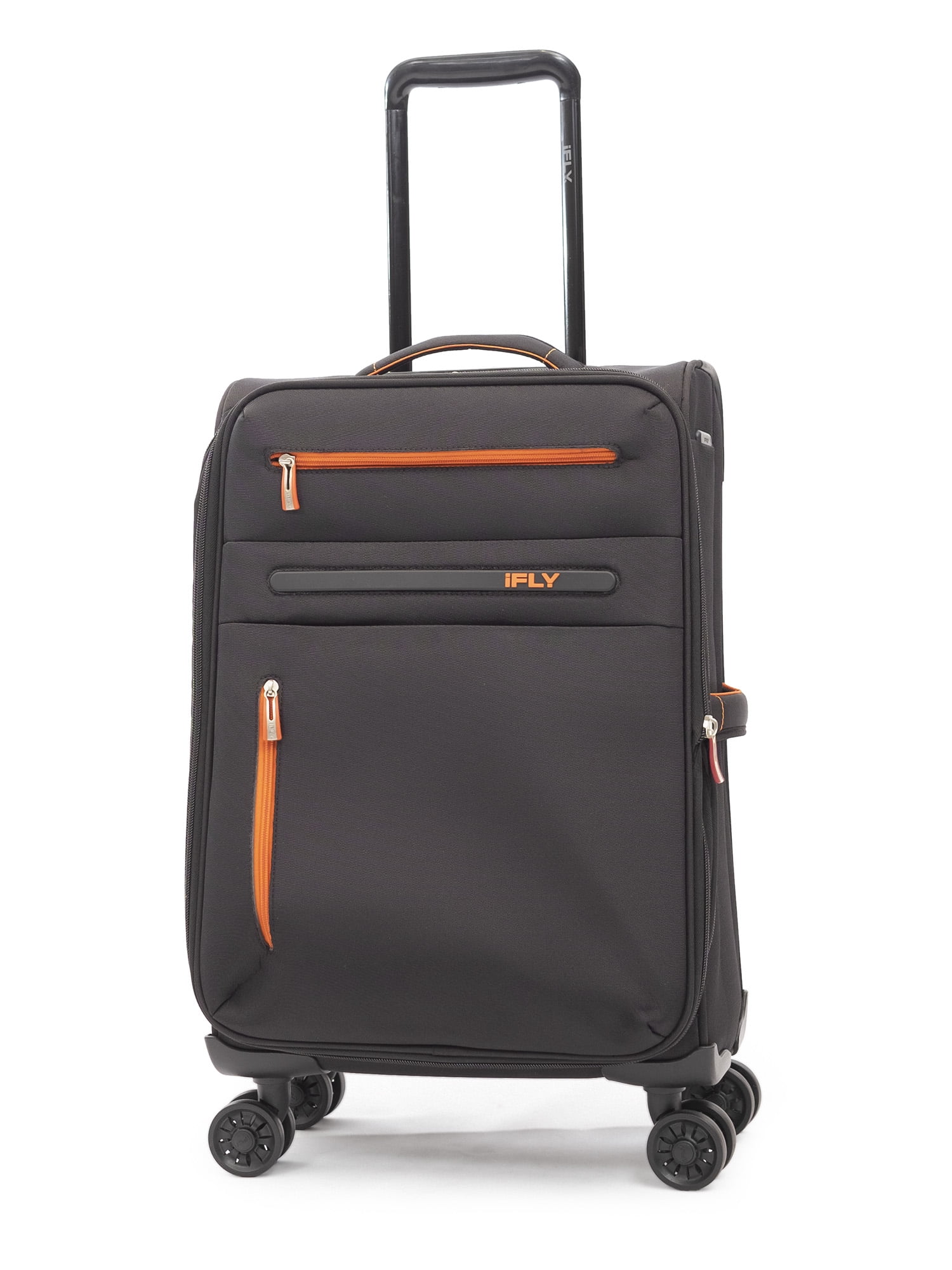 iFLY iFLY Softside Luggage Omni 20" CarryOn Luggage, Black/Orange