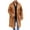 Brown, variant on Men's Long Faux Fur Coat Single Breasted Warm Winter Trench Coat Fluffy Thick Overcoat White 10(XL)