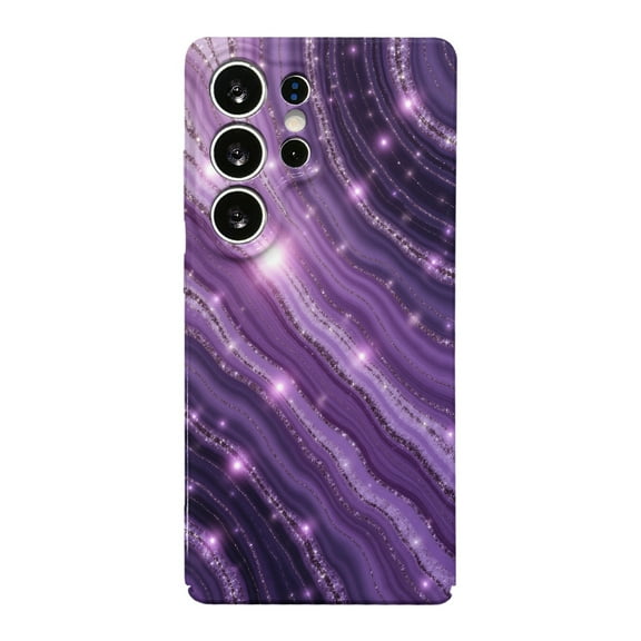 SKLYDDI Multicolor Marble-inspired Sparkle for Galaxy S25 Ultra Case - Glittery Agate Swirling Waves Design, TPU Flexible Cover, Grip, Aesthetic Cute