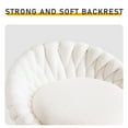 thumbnail image 5 of IVV Teddy Velvet Swivel Bar Stools Set of 2 - White Weaving Style Upholstered Counter Height Chairs with Gold-Plated Iron Legs, for Kitchen or Home Bar, 5 of 9