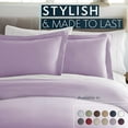 thumbnail image 3 of Hotel Luxury 3 Piece Duvet Cover Set 1500 Series Egyptian Quality Double Brushed Microfiber Bedding Collection, King, Lavender, 3 of 9