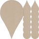 thumbnail image 1 of 200 piezas de rodajas de madera natural sin terminar, recortes de madera con forma de gota de agua, adornos DIY, 1 of 8