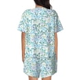 thumbnail image 3 of Lsque Butterflies Women's Short-Sleeved Pajama Set - 2 Piece Soft and Lightweight Sleepwear Set-Large, 3 of 9