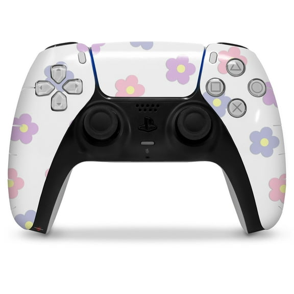 WraptorSkinz Skin Wrap compatible with the Sony PS5 DualSense Controller Pastel Flowers (CONTROLLER NOT INCLUDED)