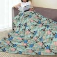 thumbnail image 6 of Pofeuu Colorful Pugs Print Ultra-Soft Micro Fleece Blanket,for Bed Or Sofa,All Season Throw Blankets Flannel Blanket-40"x30", 6 of 7