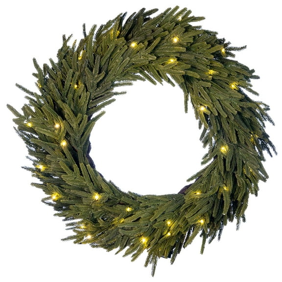 30 in. Pre-Lit LED Wreath - Norfolk