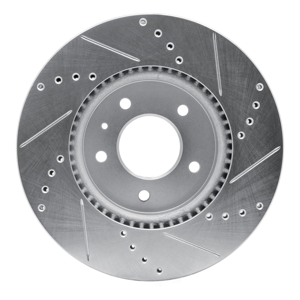 Dynamic Friction Company 631-47070L DFC Brake Rotor - Drilled And Slotted - Silver