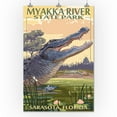 thumbnail image 2 of Myakka River State Park Sarasota, Florida, Alligator Scene (24x36 Giclee Gallery Art Print, Vivid Textured Wall Decor), 2 of 3