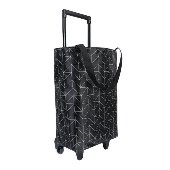MIPCASE Black Folding Trolley Cart with Heavy Duty Stair Climbing Wheels for Grocery, Camping, Outdoor Activities and Travel