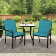 thumbnail image 4 of Mainstays 37"L x 19.5"W Teal Diamond Geo 1 Piece Rectangle Outdoor Chair Cushion, 4 of 9