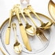 thumbnail image 2 of Cubiertos dorados de acero inoxidable para carne, cuchillo, tenedor, cuchara de té, juego de vajilla de lujo para fiesta y boda, 1 ud. Fivean unisex, 2 of 2