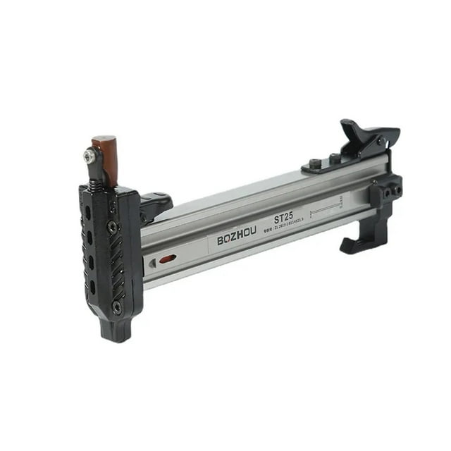 ST-25 Manual Nailer Semi-automatic Wire Slot Woodworking Decoration Steel Nail Gun Straight Nailing Tool With Support ,Adjustable