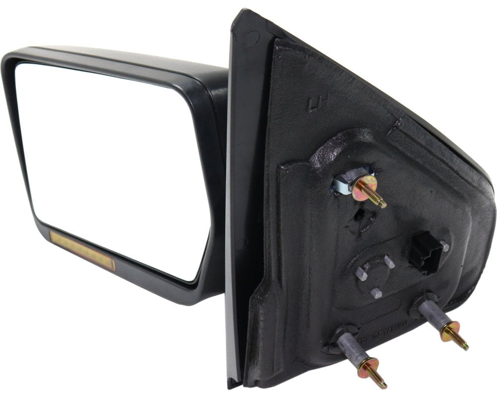 Mirror Compatible With 2007-2008 Ford F-150 Left Driver Side Heated In-housing Signal Light Textured Black Kool-Vue