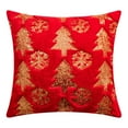 thumbnail image 2 of Wooowa Christmas Sequin Embroidered Plush Pillows, Festive Decorative Cushions for Living Room Sofa, Xmas Tree Themed Home Accents, 2 of 7