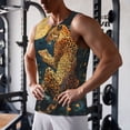 thumbnail image 5 of Gukieu Leopard Reading Tarot Cards Print Men's Quick Dry Fitness Vest, Round Neck Sleeveless Fitness Bodybuilding Top-XX-Large, 5 of 7