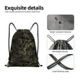 thumbnail image 4 of Saiise Gold Gloss Outline Floral Pattern Sports Drawstring Backpack - String Swim Gym Bag with Wet Proof Pocket for Women&Men-Small, 4 of 6