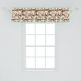 thumbnail image 2 of Ambesonne Cherry Blossom Window Valance, Red Flowers Tree, 54" X 12", Beige Scarlet Black, 2 of 3