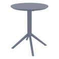 thumbnail image 3 of Compamia Lucy Round Bistro Set 3 Piece with 24 inch Table Top Dark Gray, 3 of 4
