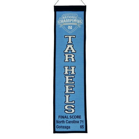 North Carolina College Basketball - North Carolina Tar Heels 2017 College Basketball Champions Score Banner (8