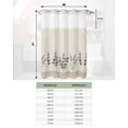 thumbnail image 6 of No Hook Shower Curtain with Snap in Liner, Lavender Flower Purple Floral Boho Beige Style Hotel Shower Curtains for Bathroom, Washable Shower Curtain Liner Set with Mesh Top Window, 54"x78", 6 of 6