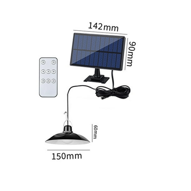 Lámpara Colgante Solar de Doble Cabezal para Exterior E Interior, 60 Led, con Iluminación de Tirador para Jardín.