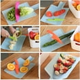 thumbnail image 4 of MesaSe Plastic Knife Kitchen Knife Kids Knife Set 3 Sizes Nylon Knife Safety Cooking Chef Knives for Fruit Lettuce Vegetable Salad Bread (3 Colors), 4 of 5