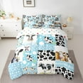 thumbnail image 2 of Homewish Kawaii Highland Bull Bedding Comforter Set 7pcs for Kids, Kawaii Cute Cartoon Queen Bedding Sets, Aztec Abstract Reversible Queen Sheet Sets, Ultra Soft Bedroom Decor, 2 of 7