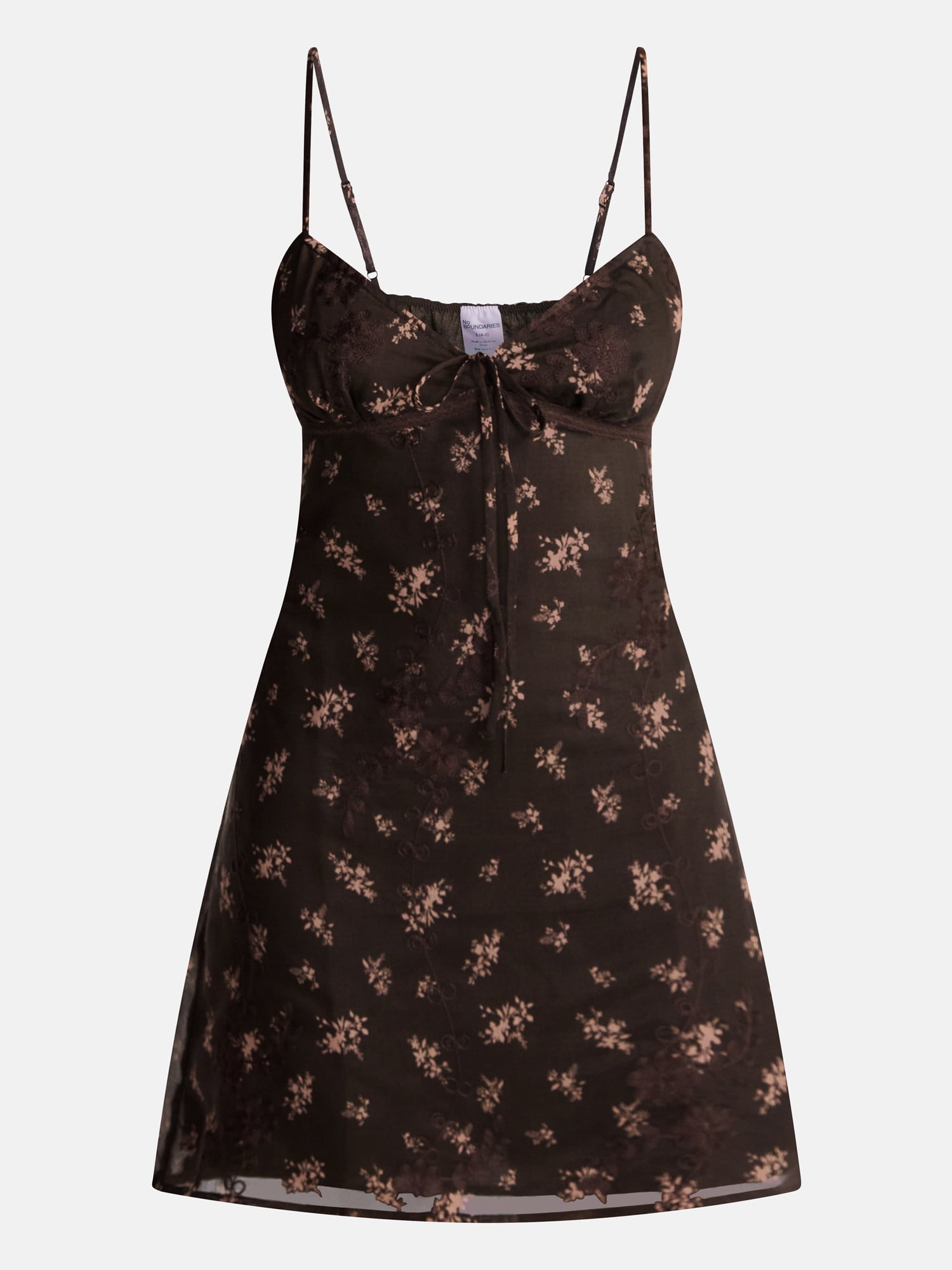 No Boundaries Embroidered Organza Mini Dress, Women’s XXS-XXL