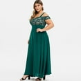 thumbnail image 3 of PENGXIANG Plus Size Cold Shoulder Floral Lace Maxi Party Evening Camis Long Dress, 3 of 5