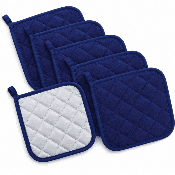 Pot Holders Clearance for Kitchen Heat Resistant Potholder,Hot Pads,Trivet for Cooking and Baking (5,Dark Blue)