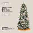 Flocked Pop Up Christmas Tree 6 Ft, Collapsible for Easy Storage