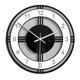 thumbnail image 1 of 1 reloj de pared para sala de estar, redondo, blanco y negro, transparente, sin batería para dormitorio, 1 of 1